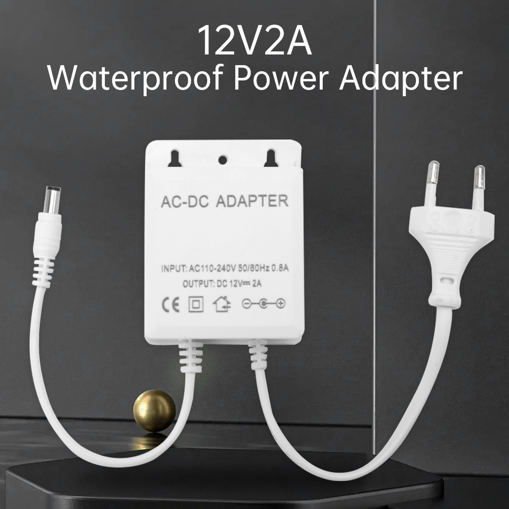 DC12V 2A EU Plug Adapter Secur - Outdoor Power Adapter ulasan dan harga