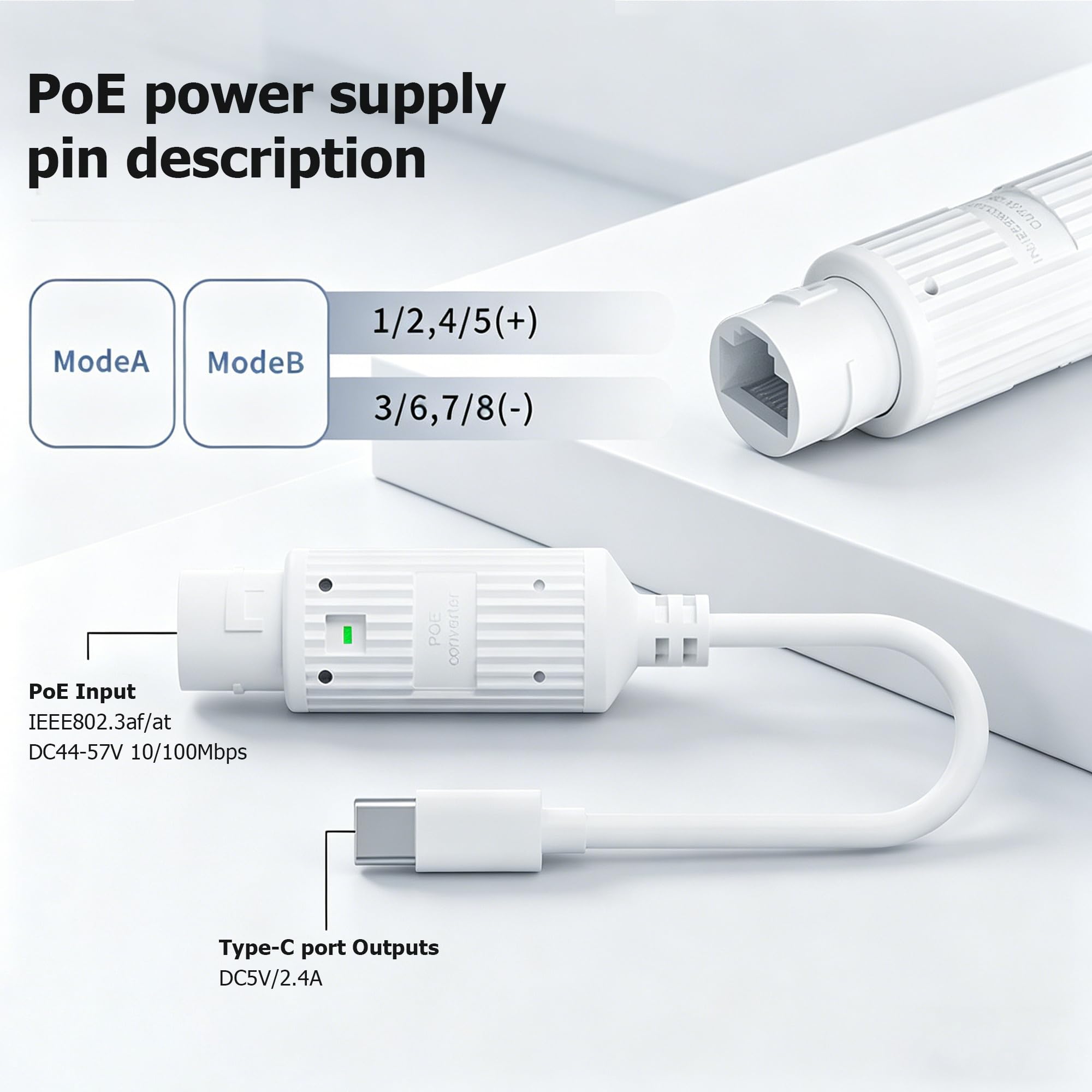 POE to USB-C Power Converter R - Outdoor Power Adapter Usb ulasan dan harga