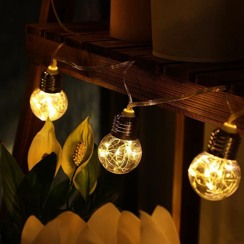 4M 10Bulbs Patio String Light  - Outdoor Power Adapter Usb ulasan dan harga