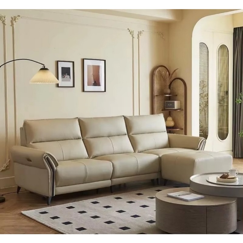Italian Minimalist Cream Strai - Outdoor Power Recliner ulasan dan harga