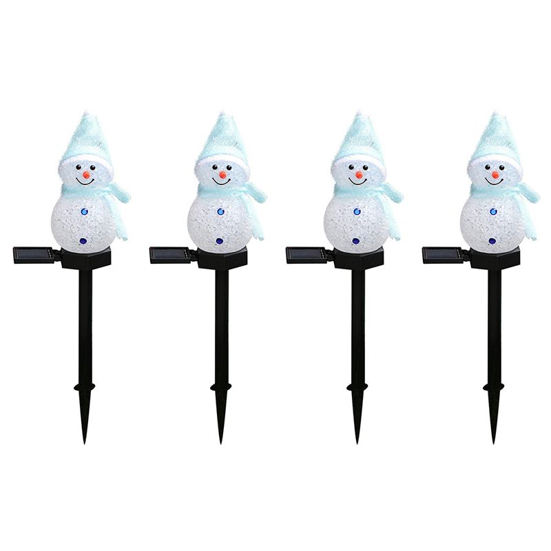 New 4X Snowman Solar Lights Ch - Outdoor Power For Xmas Lights ulasan dan harga