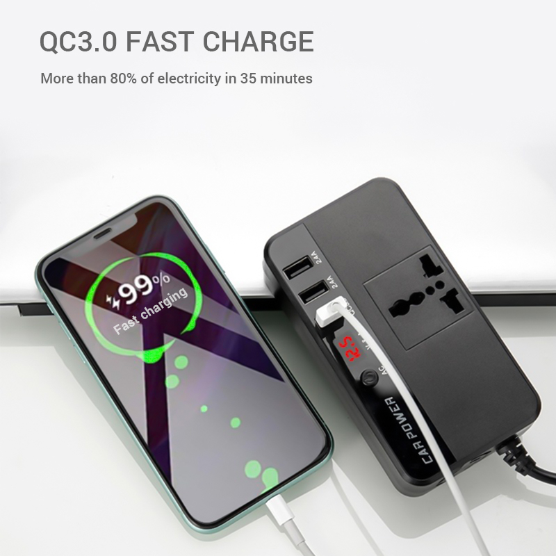 200W Portable Car Inverter Car - Outdoor Power Adapter Usb ulasan dan harga